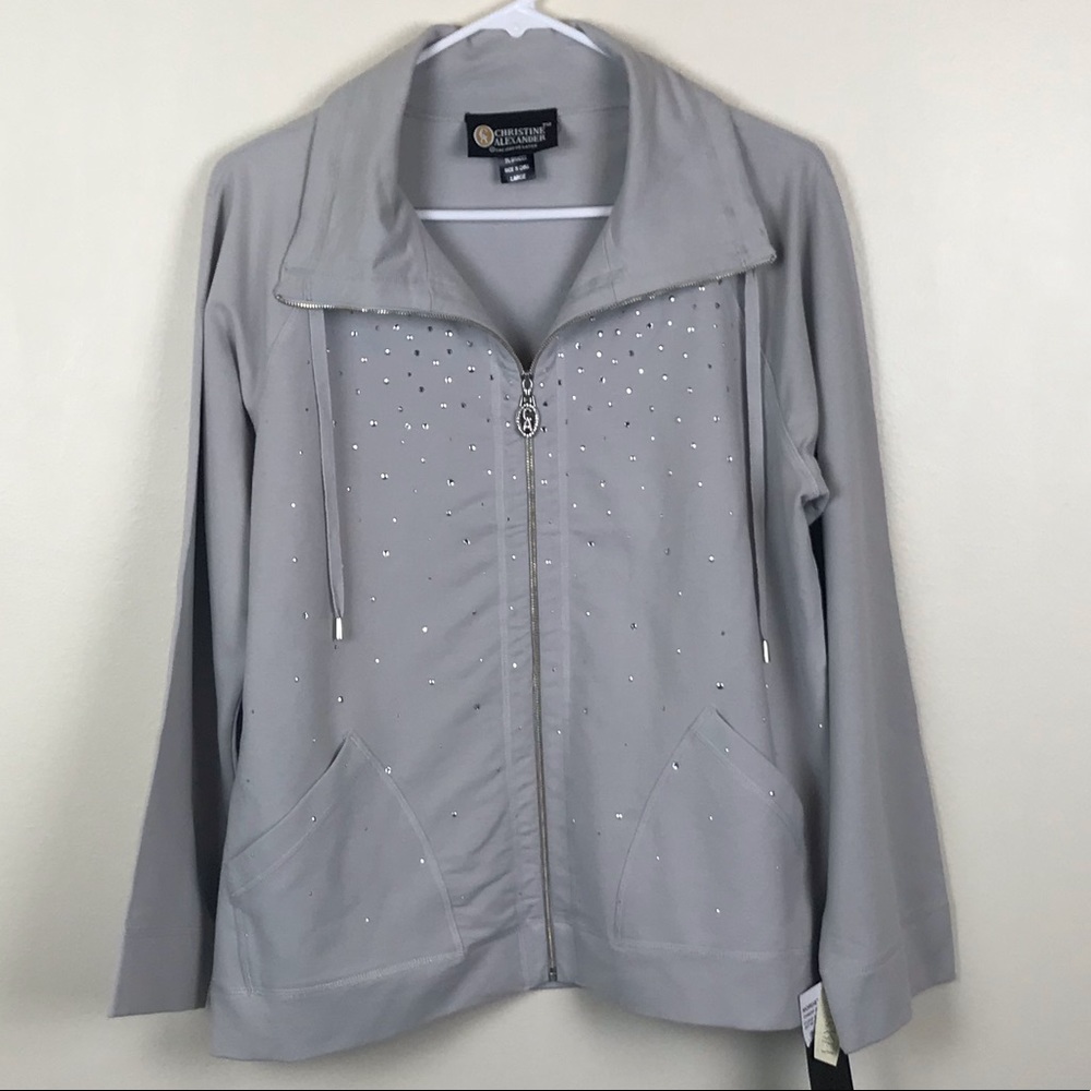 Christine Alexander Zip-Up Jacket L NWT